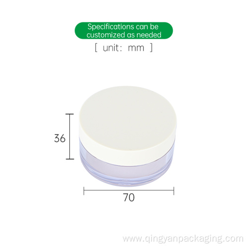 Plastic Cosmetic Round Loose Powder Container